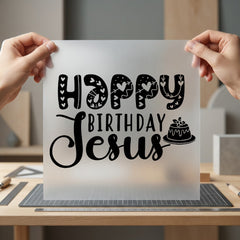 Happy Birthday Jesus Cake Christian Faith Ready to Press DTF Transfer for Dtf