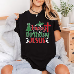 Happy Birthday Jesus Christmas Christian Faith Ready to Press DTF Transfer for Dtf