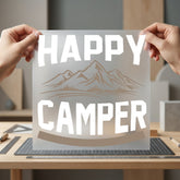 Happy Camper Mountain Retro Retro Camping Ready to Press DTF Transfer for Dtf
