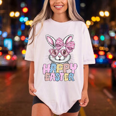 Happy Easter Bunny Glasses Easter Aesthetic Ready to Press DTF Transfer for Dtf