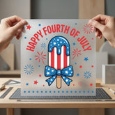 Happy Fourth July Popsicle Fourth Of July 4th Of July Ready to Press DTF Transfer for Dtf