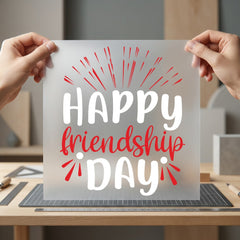 Happy Friendship Day Celebration Cute Quotes Collection Good Vibes Collection Ready to Press DTF Transfer for Dtf