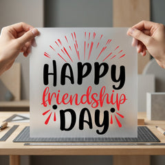 Happy Friendship Day Celebration Cute Quotes Collection Good Vibes Collection Ready to Press DTF Transfer for Dtf
