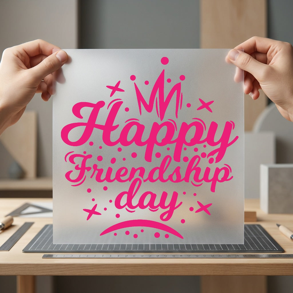 Happy Friendship Day Crowns Couples Collection Family & Relationships Collection Ready to Press DTF Transfer for Dtf