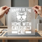 Happy Home Cat Lover Mom Dad Ready to Press DTF Transfer for Dtf