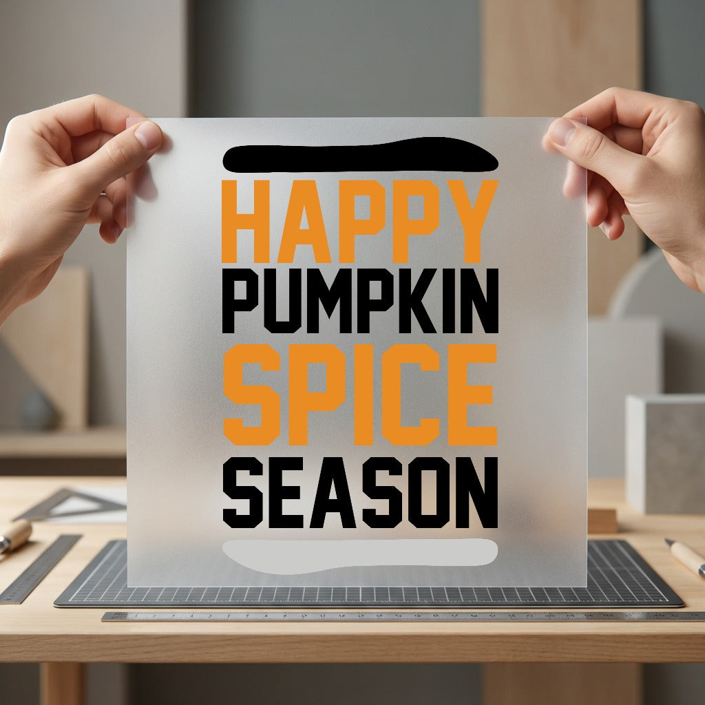 Happy Pumpkin Spice Season Thanksgiving Autumn Ready to Press DTF Transfer for Dtf