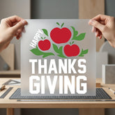 Happy Thanksgiving Apples Autumn Thanksgiving Autumn Ready to Press DTF Transfer for Dtf