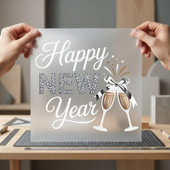 Happy Year Celebration Festivity Christmas Ready to Press DTF Transfer for Dtf