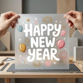 Happy Year Celebration Party Good Vibes Collection Cute & Kawaii Collection Ready to Press DTF Transfer for Dtf