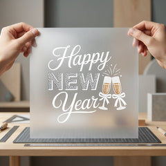 Happy Year Cheers Celebration Christmas Ready to Press DTF Transfer for Dtf