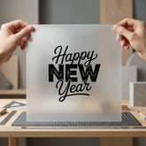 Happy Year Script Holiday Christmas Aesthetic Ready to Press DTF Transfer for Dtf