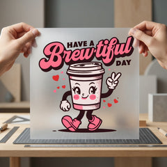 Have Brewtiful Day Coffee Funny Sarcastic Ready to Press DTF Transfer for Dtf