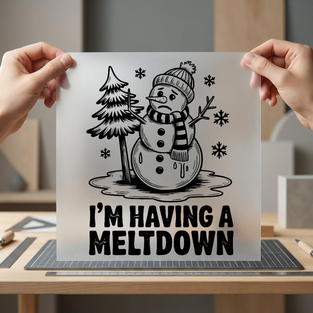 Having Meltdown Snowman Funny Christmas Winter Ready to Press DTF Transfer for Dtf