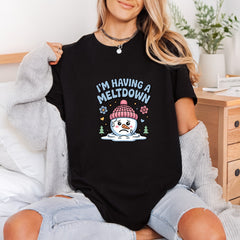 Having Meltdown Snowman Winter Winter Funny Ready to Press DTF Transfer for Dtf