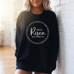He Is Risen | Resurrection Faith Sweatshirt - Luckets.com