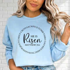 He Is Risen | Resurrection Faith Sweatshirt - Luckets.com