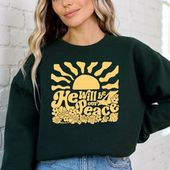 He Will Be Our Peace | Isaiah 9:6 Scripture Sweatshirt - Luckets.com