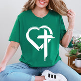 Heart & Cross | Faith Symbolism Tee - Luckets.com