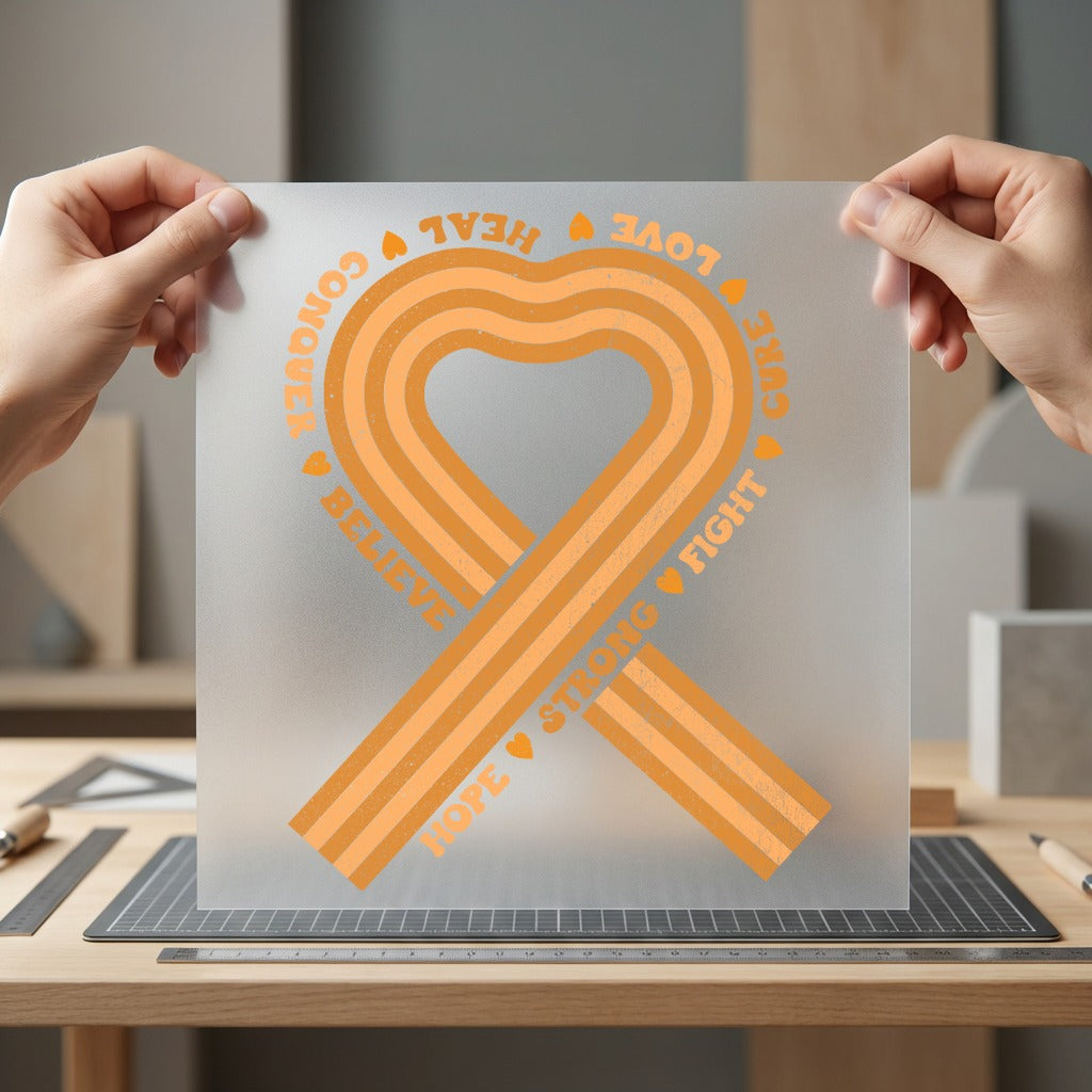 Heart Ribbon Faith Retro Faith Vintage Ready to Press DTF Transfer for Dtf