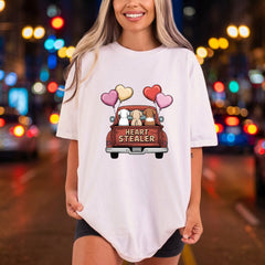 Heart Stealer Pups Truck Valentine Mom Ready to Press DTF Transfer for Dtf