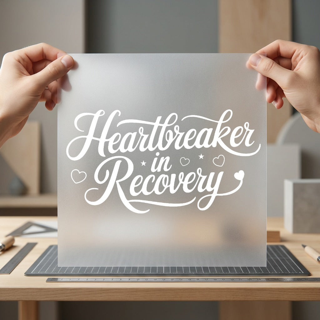 Heartbreaker Recovery Script Font Funny Sarcastic Ready to Press DTF Transfer for Dtf