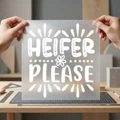 Heifer Please Quote Humorous Usa Funny Ready to Press DTF Transfer for Dtf