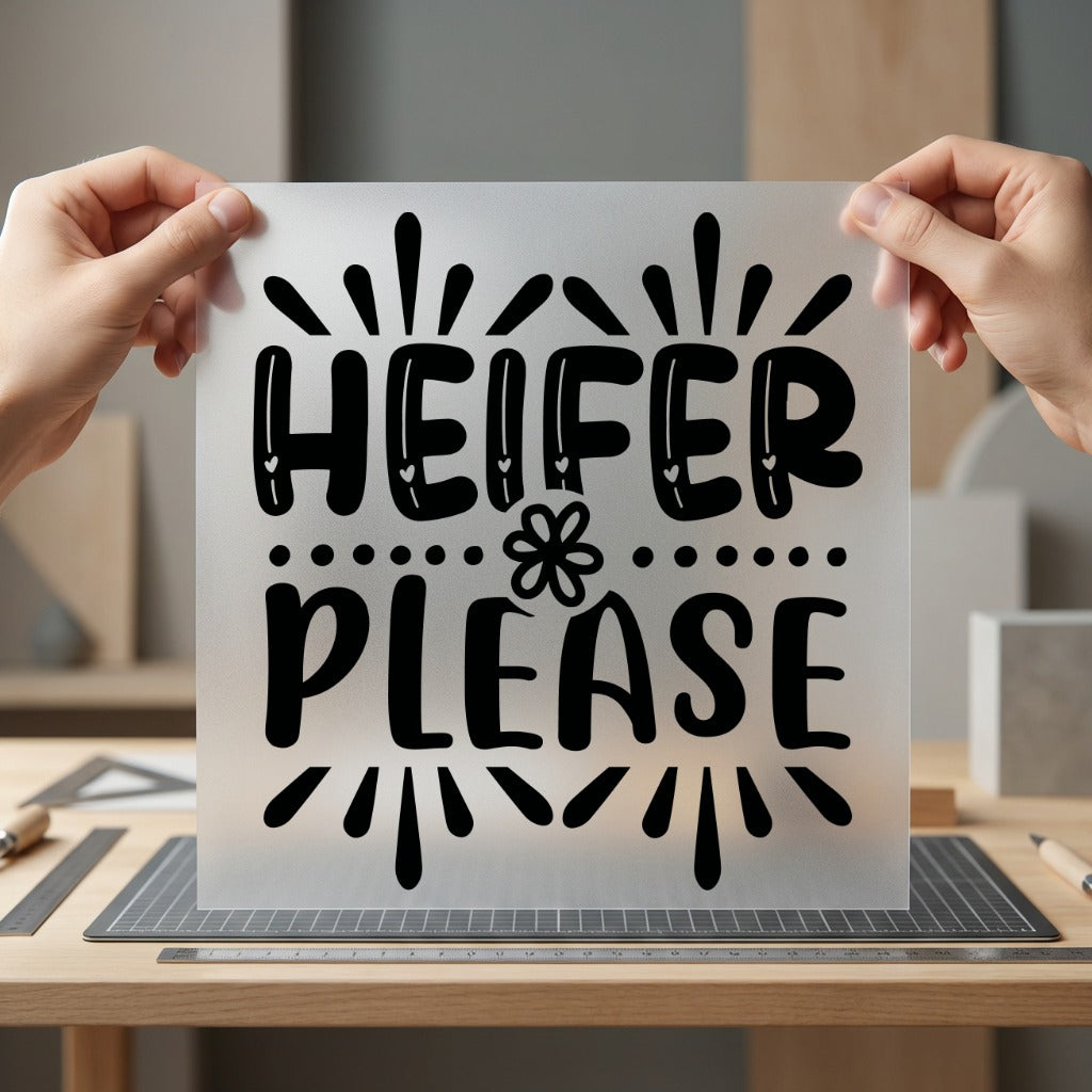 Heifer Please Quote Humorous Usa Funny Ready to Press DTF Transfer for Dtf