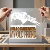 Hello Darkness Old Friend Halloween Vintage Ready to Press DTF Transfer for Dtf