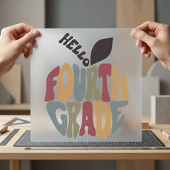 Hello Fourth Grade Retro Teacher Vintage Ready to Press DTF Transfer for Dtf