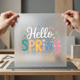 Hello Spring Floral Pastel Spring Floral Ready to Press DTF Transfer for Dtf
