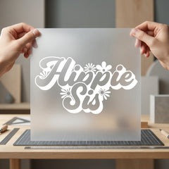 Hippie Sis Retro Floral Retro Boho Ready to Press DTF Transfer for Dtf