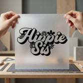 Hippie Sis Retro Floral Retro Boho Ready to Press DTF Transfer for Dtf