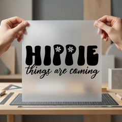 Hippie Things Coming Retro Vintage Retro Ready to Press DTF Transfer for Dtf