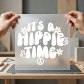 Hippie Time Retro Diy Vintage Retro Ready to Press DTF Transfer for Dtf