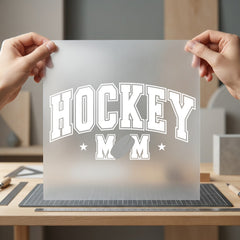 Hockey Mom Arch Sports Winter Mom Ready to Press DTF Transfer for Dtf
