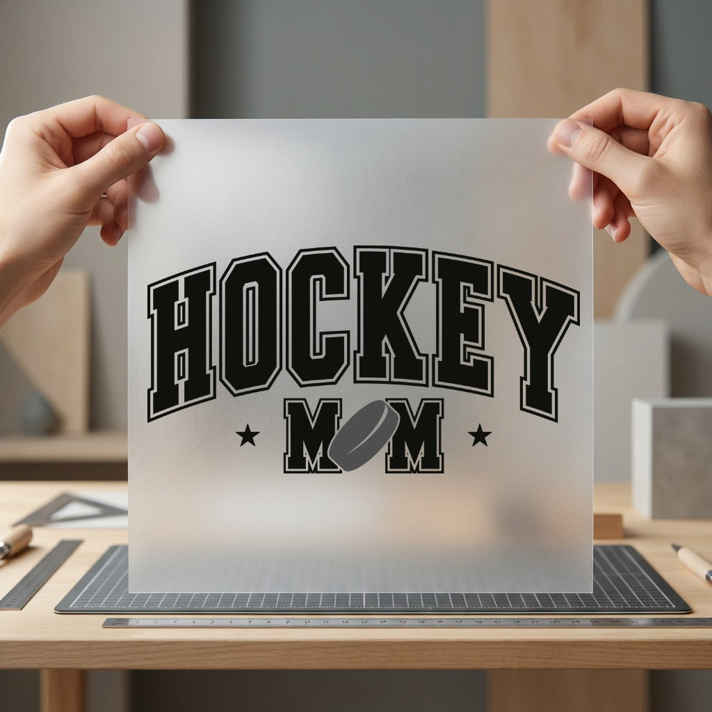 Hockey Mom Arch Sports Winter Mom Ready to Press DTF Transfer for Dtf