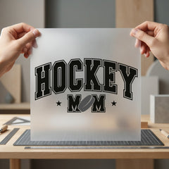 Hockey Mom Arch Sports Winter Mom Ready to Press DTF Transfer for Dtf
