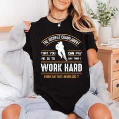 Hockey Player Compliment Motivational Winter Retro Ready to Press DTF Transfer for Dtf