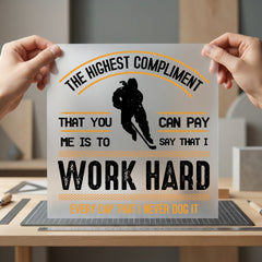Hockey Player Compliment Motivational Winter Retro Ready to Press DTF Transfer for Dtf