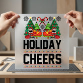Holiday Cheers Santa Trees Christmas Ready to Press DTF Transfer for Dtf