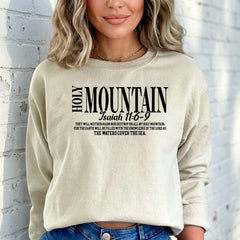 Holy Mountain | Isaiah 11:6 - 9 Comfort Sweatshirt - Luckets.com