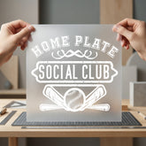 Home Plate Social Club Vintage Retro Ready to Press DTF Transfer for Dtf