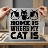 Home Where Cat Pet Mom Dad Ready to Press DTF Transfer for Dtf