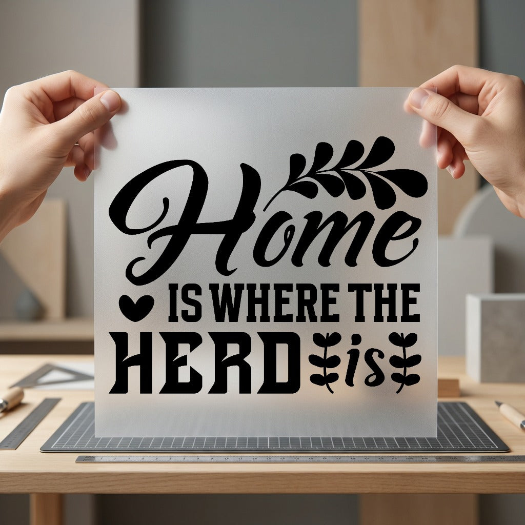Home Where Herd Farmhouse Usa Country Ready to Press DTF Transfer for Dtf