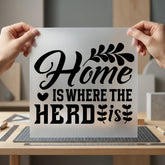 Home Where Herd Farmhouse Usa Country Ready to Press DTF Transfer for Dtf