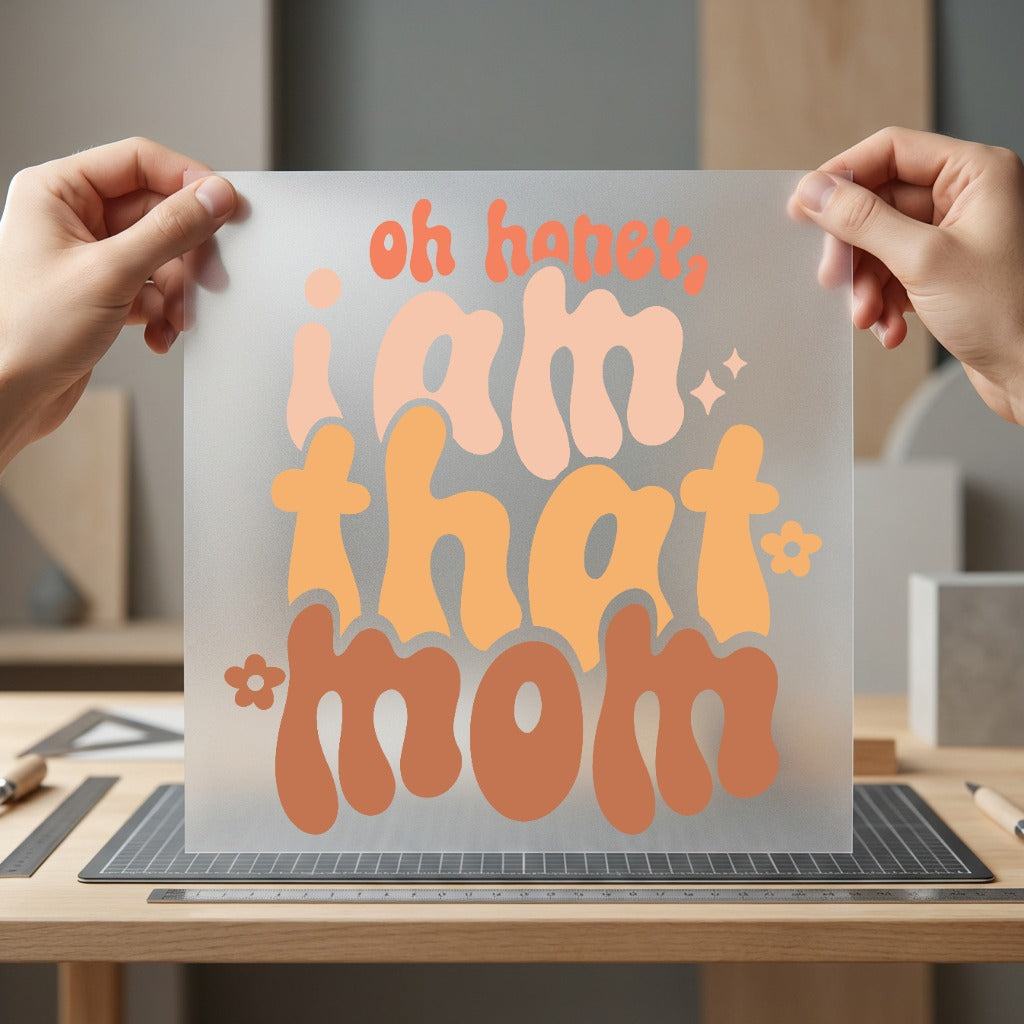 Honey Mom Retro Life Mom Funny Ready to Press DTF Transfer for Dtf