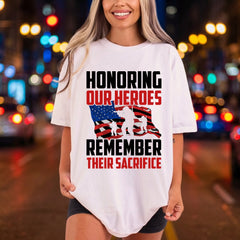 Honoring Heroes Patriotic Diy Patriotic Usa Ready to Press DTF Transfer for Dtf