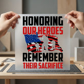 Honoring Heroes Patriotic Diy Patriotic Usa Ready to Press DTF Transfer for Dtf