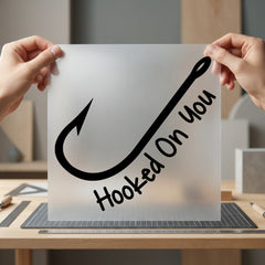 Hooked You Fishing Hook Valentine Aesthetic Ready to Press DTF Transfer for Dtf