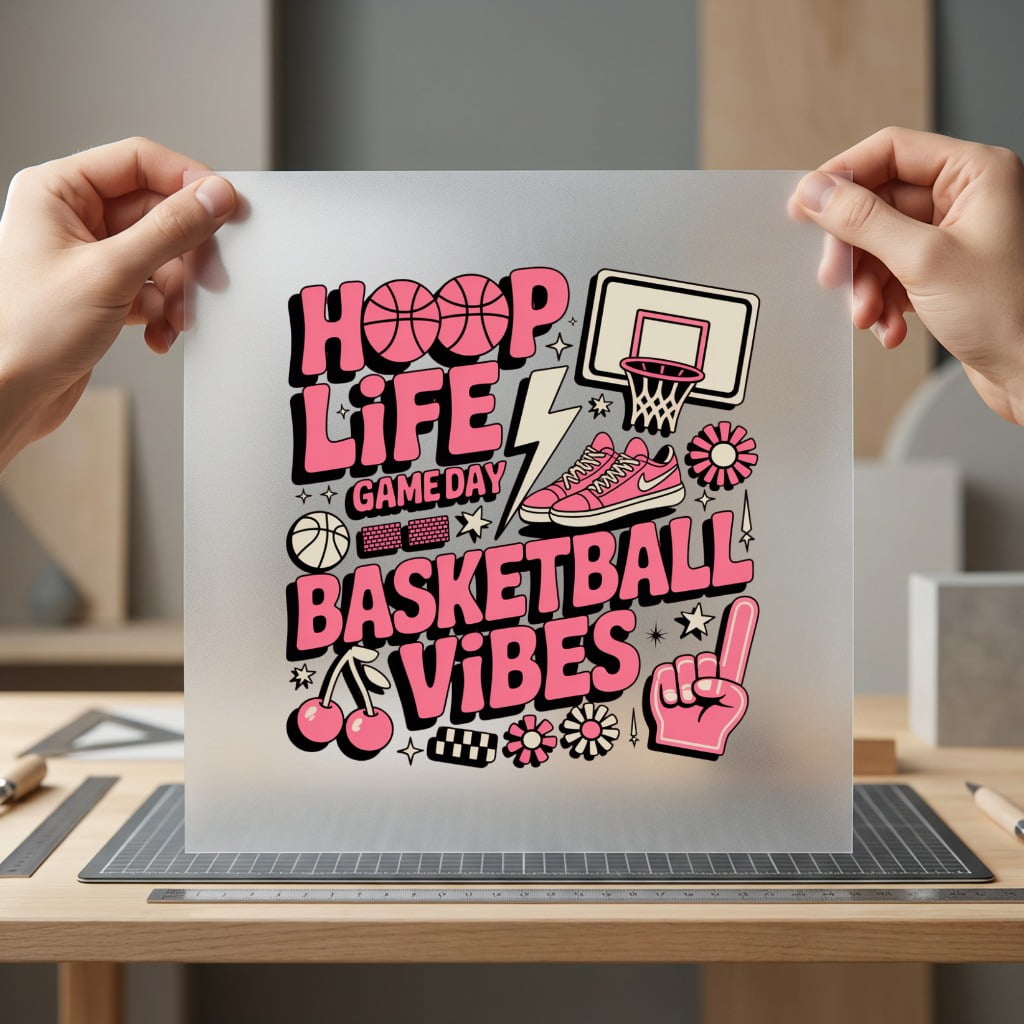 Hoop Life Game Day Mom Retro Ready to Press DTF Transfer for Dtf
